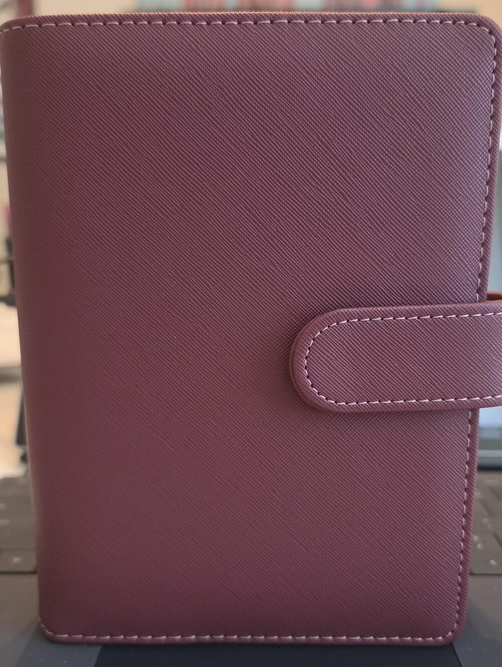 A6/Personal Size Organizer Binder In Burgandy